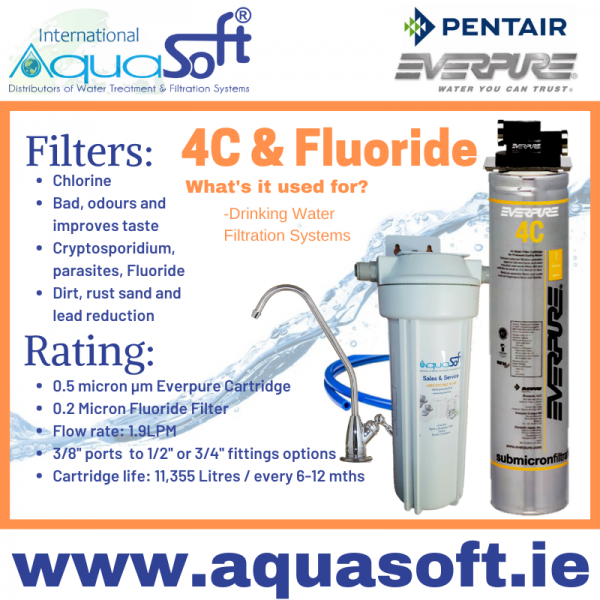 Everpure® 4C Quick Fit & 10'' Fluoride Water Filtration System Ireland