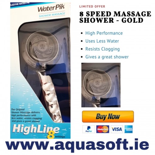 8 Speed Massage Shower Head - Chrome